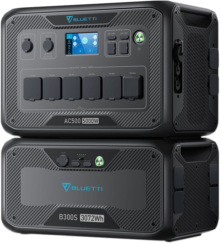 Зарядна станція BLUETTI AC500 5000W + акумуляторний модуль B300S 3072Wh